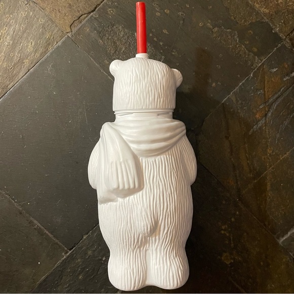 Vintage 1990s Coca-Cola Collectible Polar Bear Plastic Cup with Straw 9" - Picture 2 of 3